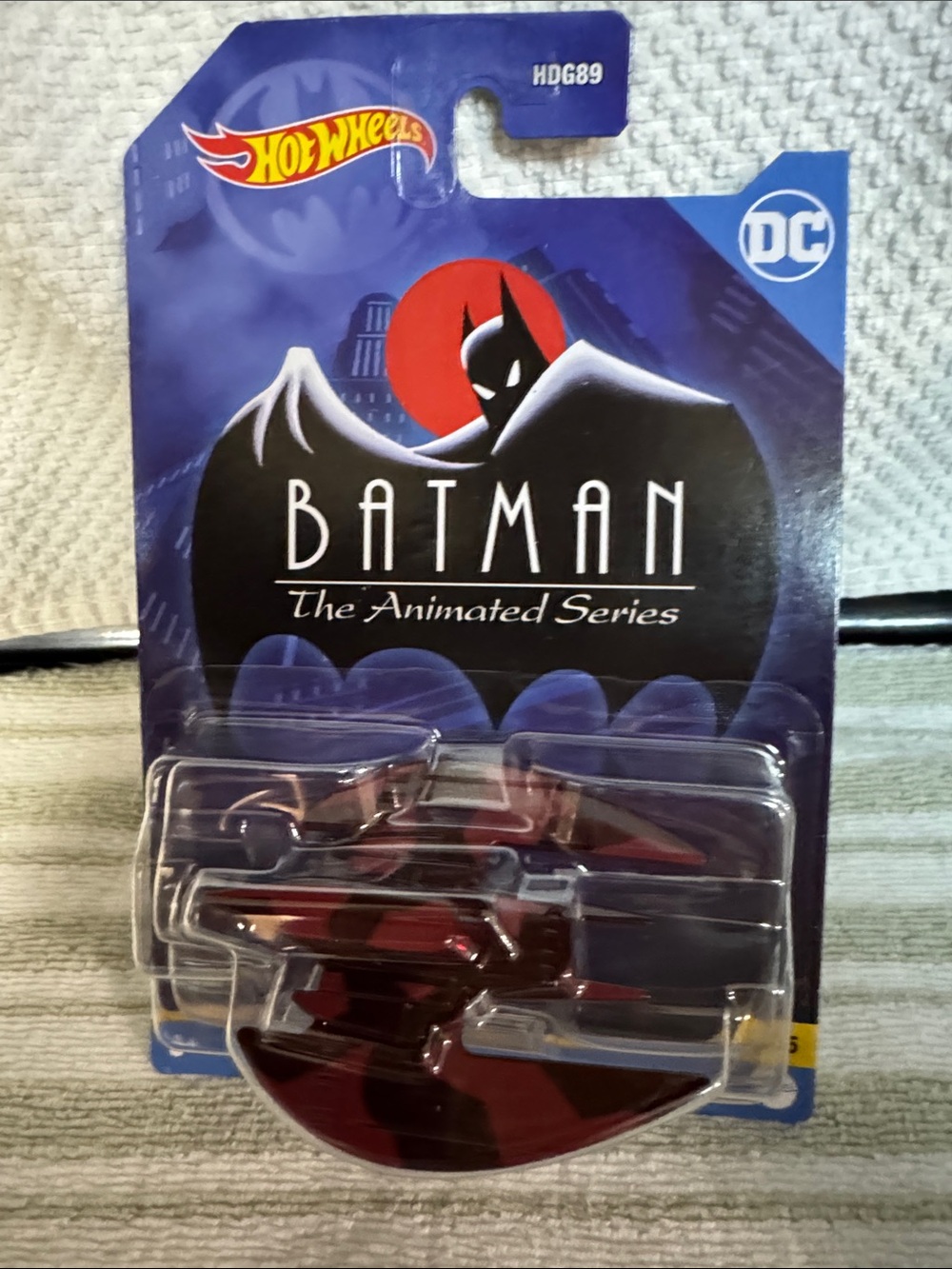 Mattel Hot Wheels Batman Animated Series Red Batplane